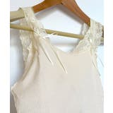 レースタンクトップ リブインナー 薄手 | Miniministore | 詳細画像17 