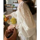 レース透かし袖ボリュームブラウス 春夏 | Miniministore | 詳細画像7 