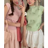 リボン付きリブニット プチハイネック夏服 | Miniministore | 詳細画像6
