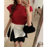 リボン付きリブニット プチハイネック夏服 | Miniministore | 詳細画像9