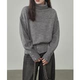 タートルネックリブニット トップス秋冬服 | Miniministore | 詳細画像11 