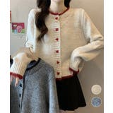 ハートボタンニットカーディガン長袖韓国風 | Miniministore | 詳細画像1