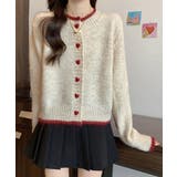 ハートボタンニットカーディガン長袖韓国風 | Miniministore | 詳細画像3