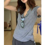 ニットトップス 半袖Vネックサマーニット | Miniministore | 詳細画像15 