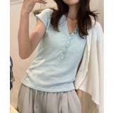 ニットトップス 半袖Vネックサマーニット | Miniministore | 詳細画像3 