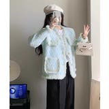 ラメツイード風ジャケット韓国風レディース | Miniministore | 詳細画像4