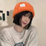オレンジ | ケーブル編み ニット帽子 レディース秋冬 | Miniministore