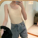 ベージュ | ノースリーブ ニットトップス | ANGELCLOSET