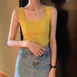 イエロー | ノースリーブ ニットトップス | ANGELCLOSET