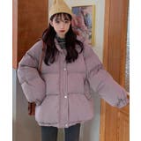 くすみパープル | エコダウンジャケット フード付き韓国冬服 | Miniministore