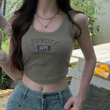 ダークグレー | ロゴタンクトップ カップ付き レディース | Miniministore