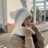 オフホワイト | フードウォーマーネックウォーマー2点一体 | Miniministore