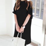 ブラック | チュニックTシャツ サイドスリット | ANGELCLOSET