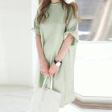 ミントグリーン | チュニックTシャツ サイドスリット | ANGELCLOSET