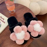 ブラック | ファースリッパ 可愛い ルームシューズ | Miniministore