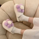 アイボリー | ファースリッパ 可愛い ルームシューズ | Miniministore