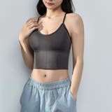 ダークグレー | カップ付き キャミソール クロス2way | Miniministore