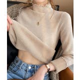ベージュ | 裏起毛ハイネックニットトップスレディース | Miniministore