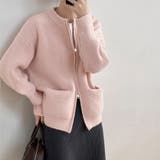 ピンク | ニットカーディガン ジップアップアウター | Miniministore
