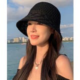 ブラック | 麦わら帽子 レディース バケットハット夏 | Miniministore