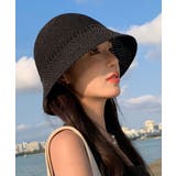 ブラック | バケットハット レディース 麦わら帽子夏 | Miniministore