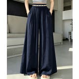 ネイビー | ロングパンツレディース リラックスイージーパンツ 脚長落ち感パンツゆったり | SUNSHINE CLOSET