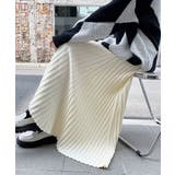 アイボリー | プリーツスカートフレアニットスカート秋冬 | SUNSHINE CLOSET