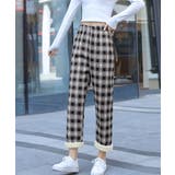 ダークグレー | 裏起毛チェック柄パンツ 裏ボアパンツ防寒 | SUNSHINE CLOSET