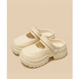 ベージュ | クロッグ厚底サンダル EVAサンダル美脚 | Miniministore