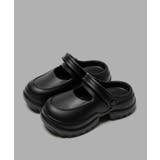 ブラック | クロッグ厚底サンダル EVAサンダル美脚 | Miniministore