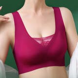 ワインレッド | ハーフトップブラジャー ノンワイヤーブラ | Miniministore