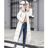 ホワイト | キルティングフェイクダウンコートロング丈 | Miniministore