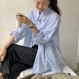 ブルー | チェック柄 シャツブラウス レディース夏 | Miniministore