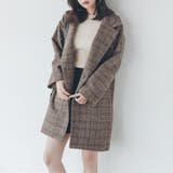 ブラウン | チェスターコート グレンチェック コート | Miniministore
