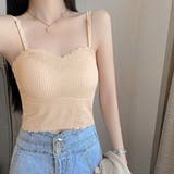 ベージュ | カップ付き キャミソール 韓国ブラトップ | Miniministore