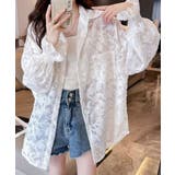 ホワイト | ジャガードシアーカーディガン レディース | ANGELCLOSET