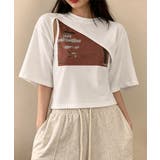 ホワイト | アシンメトリーTシャツ タンクトップ2点セット レディース | SUNSHINE CLOSET