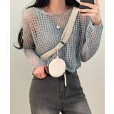 ライトブルー | メッシュニット タンクトップ 2点セット | Miniministore