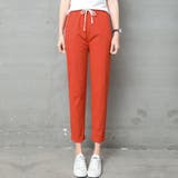 テラコッタ | 綿麻パンツ ストレートパンツ レディース | ANGELCLOSET