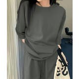ダークグレー | スウェットセットアップ レディース 夏服 | ANGELCLOSET