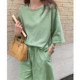 グリーン | スウェットセットアップ レディース 夏服 | ANGELCLOSET