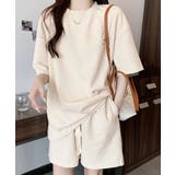 アイボリー | ワンポイントロゴTシャツセットアップ夏服 | Miniministore
