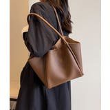 ブラウン | ポーチ付きトートバッグレディース肩掛け鞄 | Miniministore