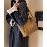 キャメル | ポーチ付きトートバッグレディース肩掛け鞄 | Miniministore