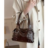 ブラウン | ヴィンテージライク大容量ショルダーバッグレディースハンドバッグ モード合皮かばん… | SUNSHINE CLOSET