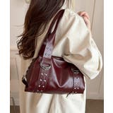 ワインレッド | ヴィンテージライク大容量ショルダーバッグレディースハンドバッグ モード合皮かばん… | SUNSHINE CLOSET