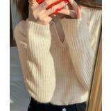 アイボリー | スキッパーニット韓国風リブニットトップス | Miniministore