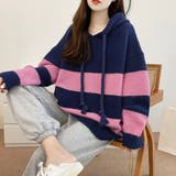 ニットパーカー ボーダー柄レディース韓国 | Miniministore | 詳細画像10