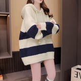 ニットパーカー ボーダー柄レディース韓国 | Miniministore | 詳細画像5