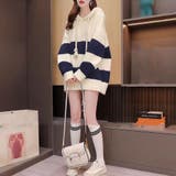 ニットパーカー ボーダー柄レディース韓国 | Miniministore | 詳細画像7